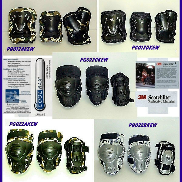 Unique Protective Gear - Knee Pads, Elbow Pads, Wrist Guards Together Per Set Or Indivual, Also Material With DuPont's